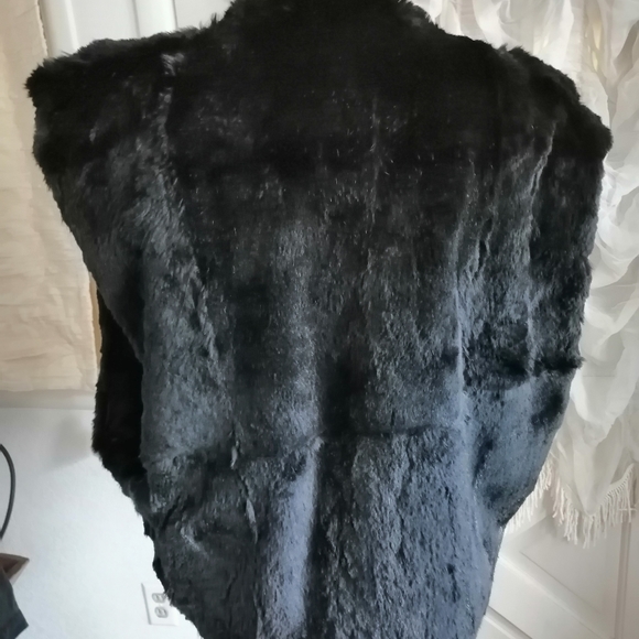 Genuine Soft Texure leather Jacket with Real Fur Collar Fur Vest - Picture 12 of 14